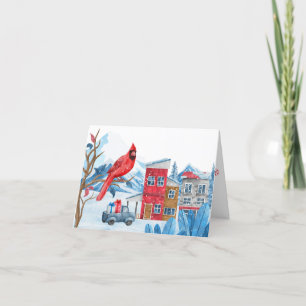Winter Wonderland Townscape Holiday Card