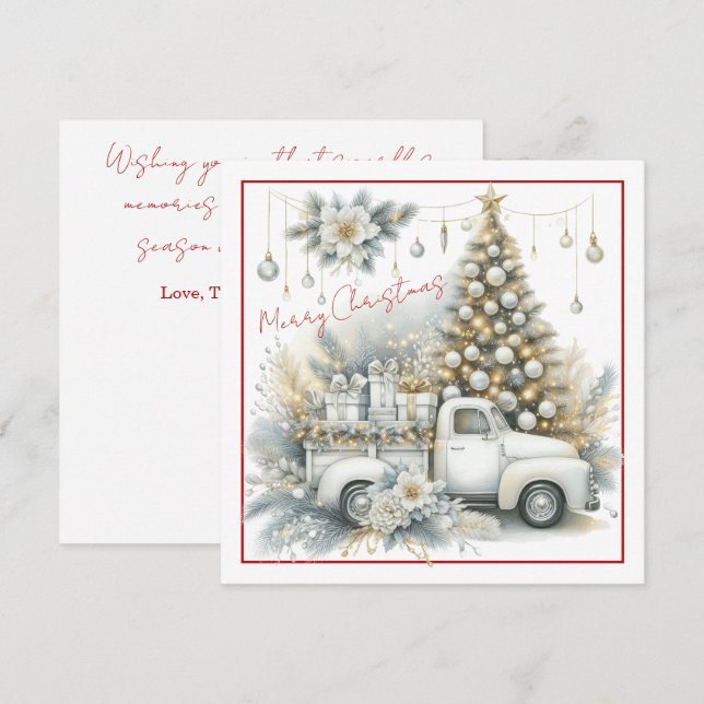 Winter Wonderland Truck Holiday Card (Front/Back)