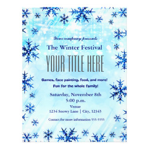 Winter Wonderland Type Festival Event Flyer Poster