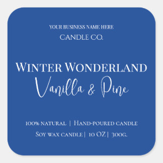 Winter Wonderland Vanilla & Pine | candle labels