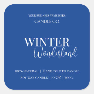 Winter Wonderland Vanilla & Pine | candle labels
