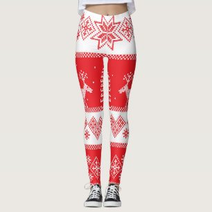 Winter Wonderland: Vintage Seamless Design. Leggings