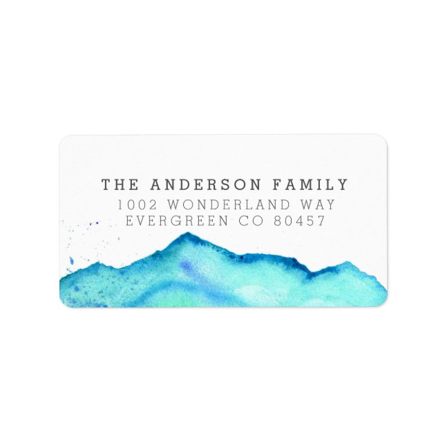 Winter Wonderland | Watercolor Holiday Photo Label (Front)