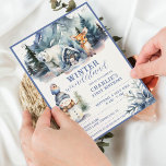 Winter Wonderland Watercolor Kids Birthday Invitation<br><div class="desc">Winter Wonderland Watercolor Kids Birthday Invitation</div>