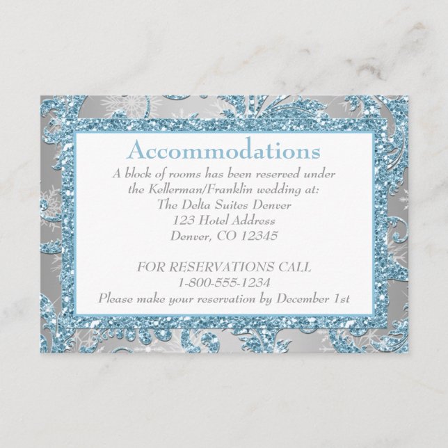 Winter Wonderland Wedding Enclosure Card 2 (Front)