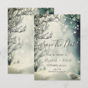 Winter Wonderland Wedding Save The Date