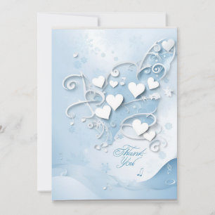 Winter Wonderland Wedding Thank You Cards