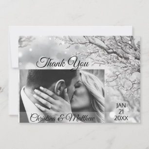 Winter Wonderland Wedding Thank you   PHOTO