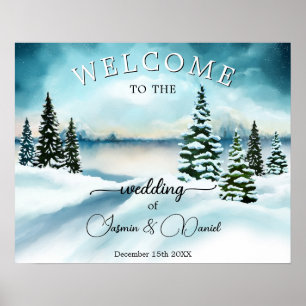 Winter Wonderland Wedding Welcome Sign