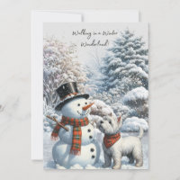 Winter Wonderland Westie Christmas Card