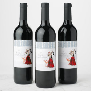 Winter Wonderland wine bottle Label