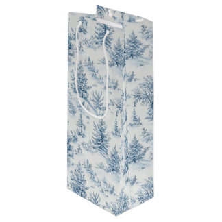 winter wonderland wine gift bag
