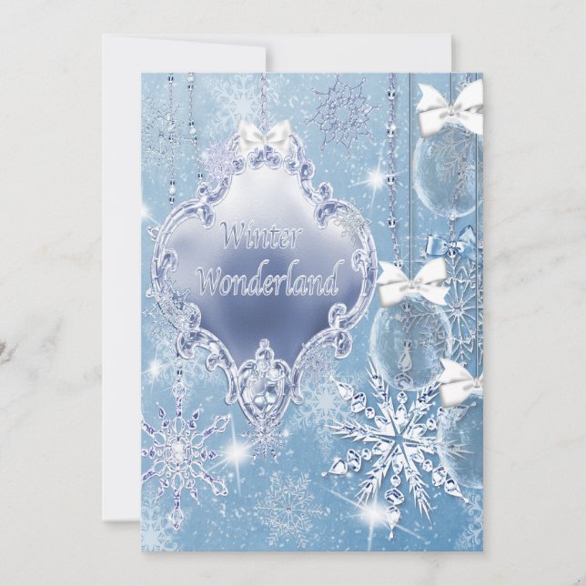 Winter Wonderland Winter Prom Invitations (Front)