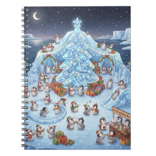 Winter Wonderland with Cute Penguins Notebook