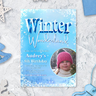 Winter Wonderland with Picture Invitation