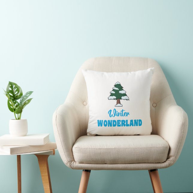 "Winter Wonderland" With Winter Tree Cushion (Chair)