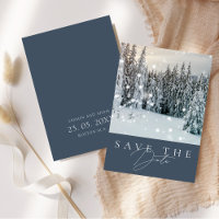 Winter Wonderland Woodland Snow Script Wedding