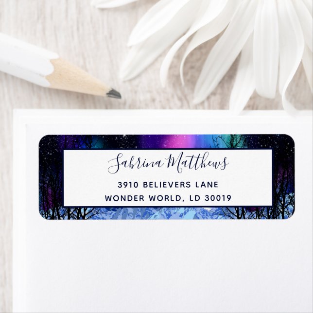 Winter Wonderlights Label Return Address Label (Insitu)