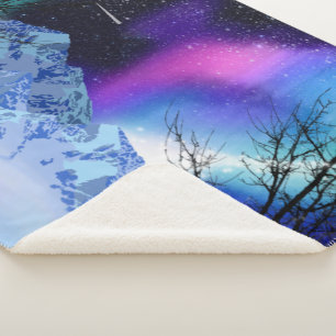 Winter Wonderlights Sherpa Blanket