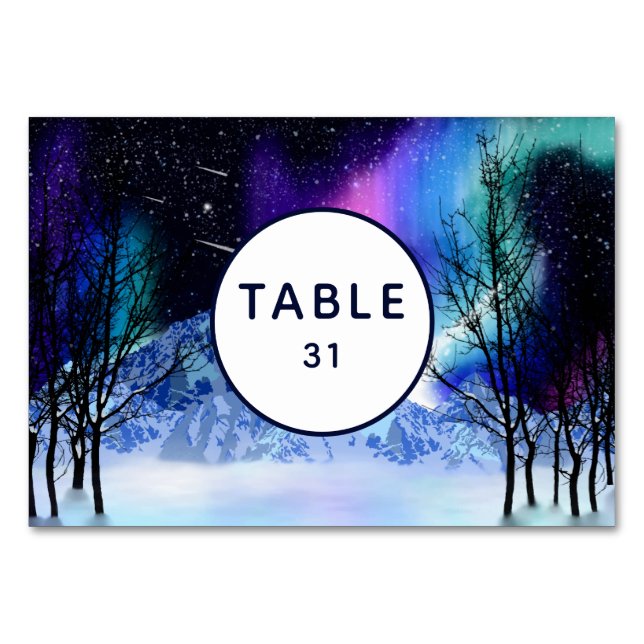 Winter Wonderlights Table Number (Front)