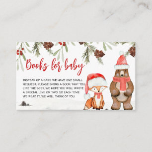 Winter Woodland Animal Cold Outside Books for Baby Enclosure Card