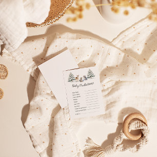 Winter Woodland Animals "Baby Predictions" Game