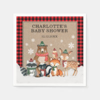 Winter Woodland Animals Baby Shower 1st Birthday
