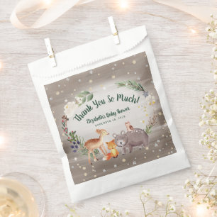 Winter Woodland Animals Baby Shower Favour Bag