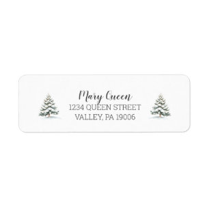 Winter Woodland Animals Baby Shower Return Address Label