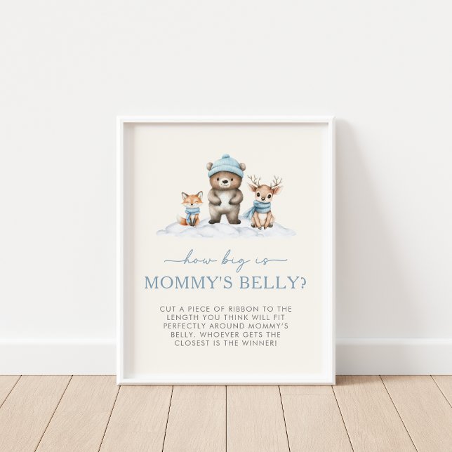 Winter Woodland Animals How Big is Mummy's Belly Poster (Creator Uploaded)