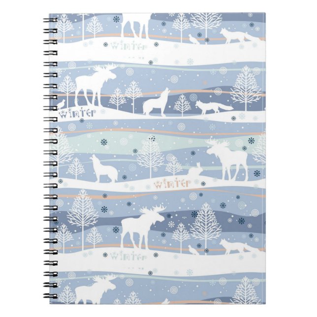 Winter Woodland Animals Notebook (Front)