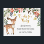 Winter Woodland Baby Shower Books for Baby Card<br><div class="desc">Winter Woodland Baby Shower Books for Baby Card</div>