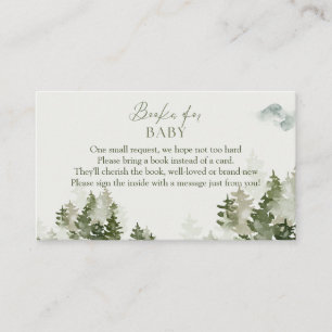 Winter Woodland Baby Shower Books For Baby Enclosure Card