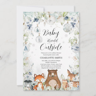 Winter Woodland Baby Shower Invitation