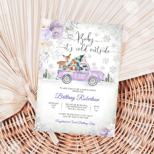Winter Woodland Baby Shower Invitation