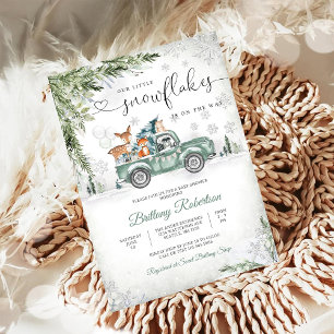 Winter Woodland Baby Shower Invitation