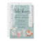 winter woodland baby shower invitation, animals