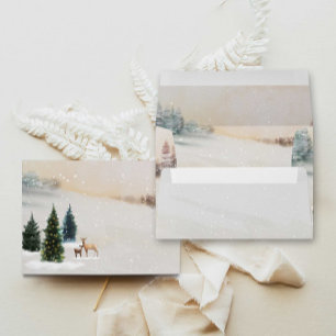 Winter Woodland Baby Shower Invitation Envelope