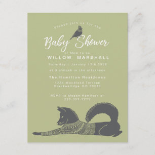 Winter Woodland Baby Shower Invite