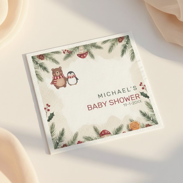 Winter Woodland Baby Shower Napkins (Creator Uploaded)