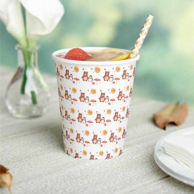 Winter Woodland Baby Shower Paper Cups (Insitu)
