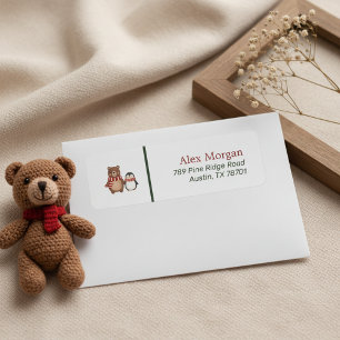 Winter Woodland Baby Shower Return Address Label
