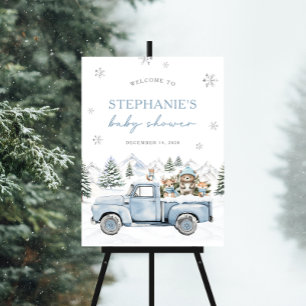 Winter Woodland Baby Shower Welcome Sign