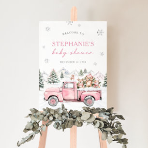Winter Woodland Baby Shower Welcome Sign