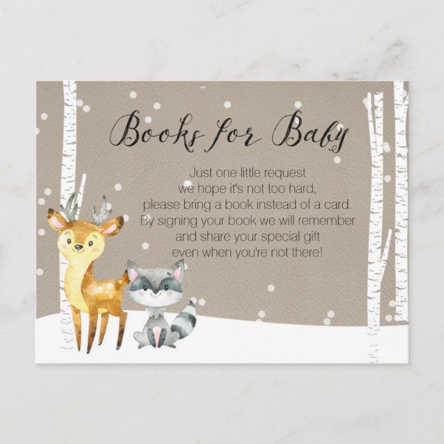 Winter Woodland - Books for Baby Postcard (Front)