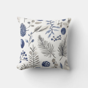 Winter Woodland Botanical Cushion