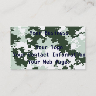 Winter Woodland Camo Business Card