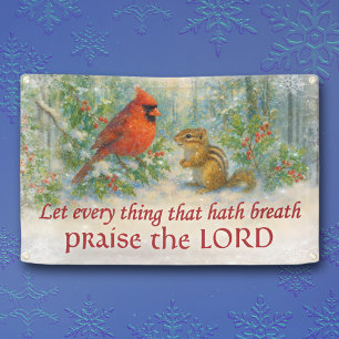 Winter Woodland Christian Church Scripture Banner