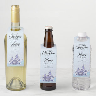 Winter Woodland Christmas Bottle Hanger Tag 🎁