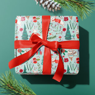 Winter Woodland Cute   Glossy Wrapping Paper